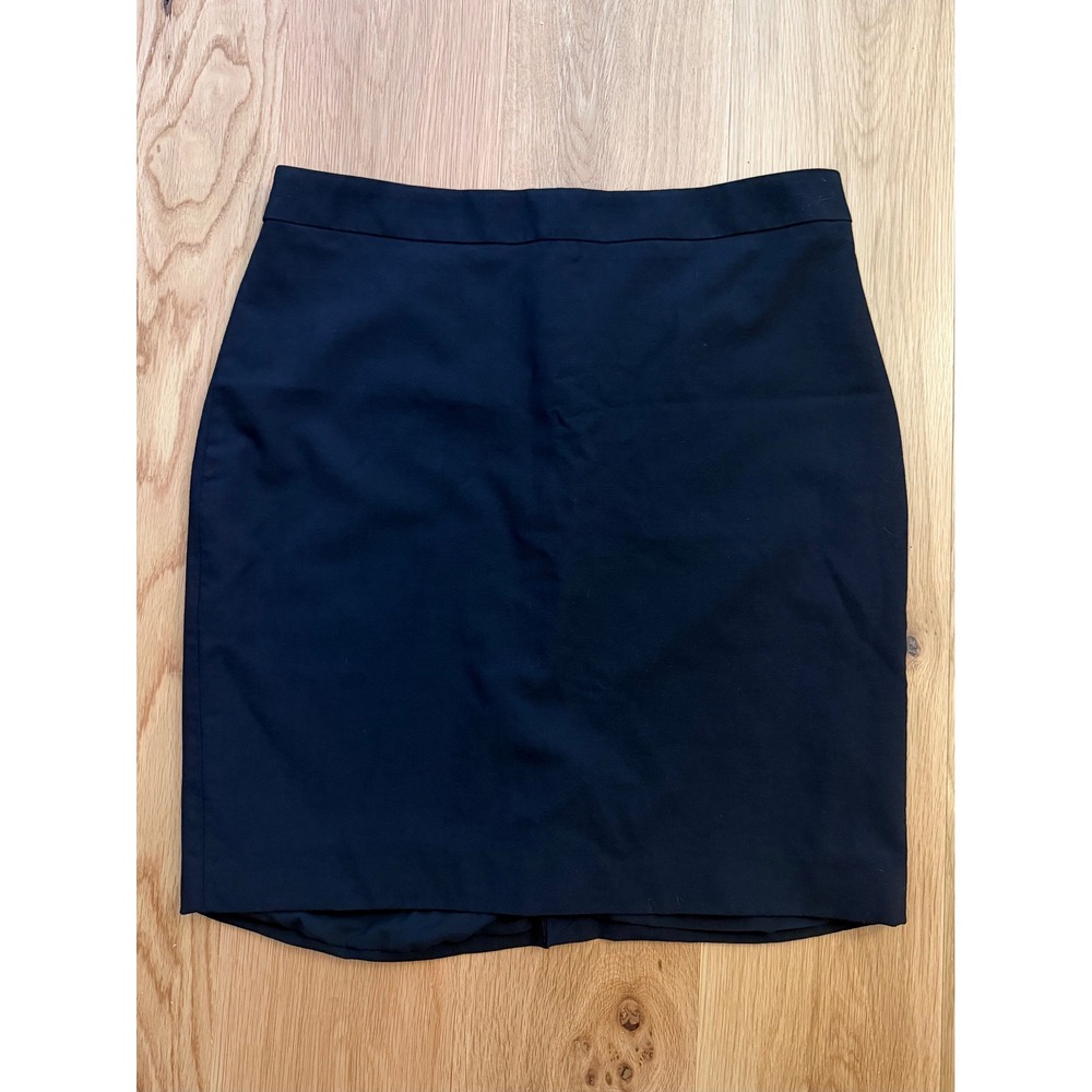 Banana Republic Sz 12P Black Stretch Wool Straight Pencil Skirt - AS IS